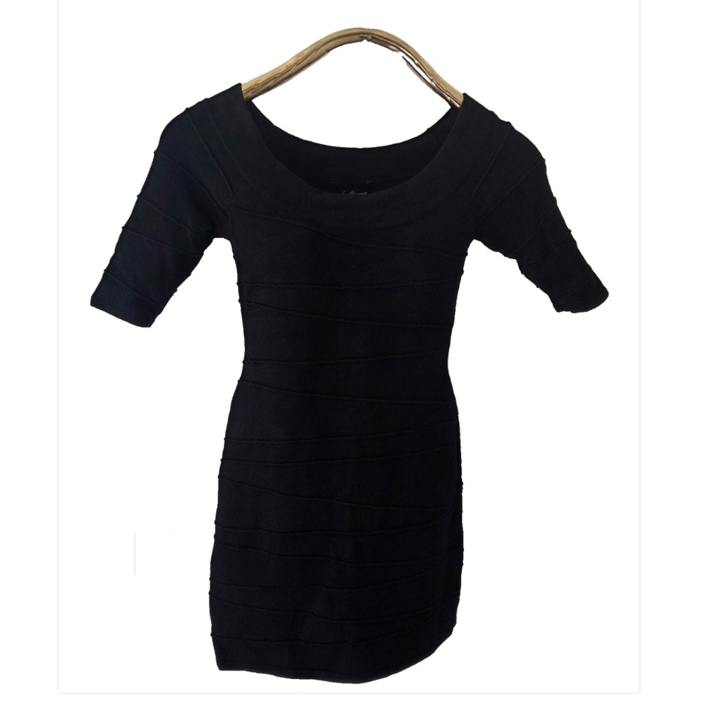 Twenty One Black sweater dress, bodycon, mini, A-line,